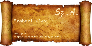Szabari Alex névjegykártya